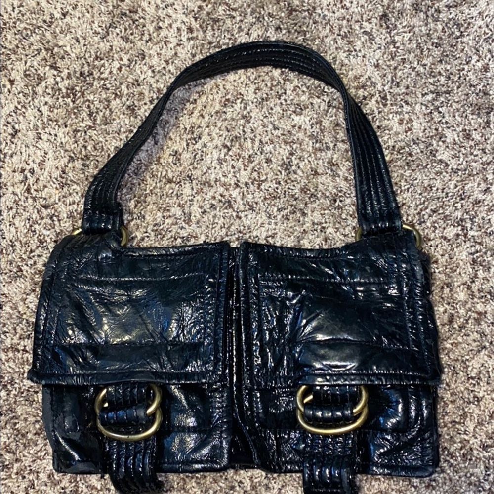 Kooba black buckle shoulder bag